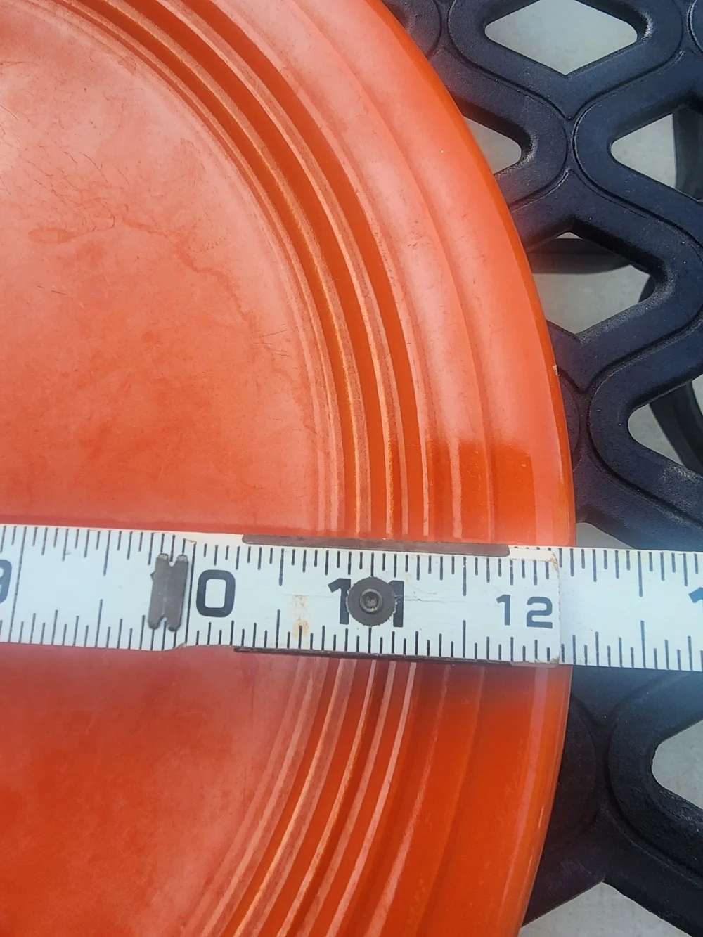 Fiesta Vintage Chop Plate, Original Red